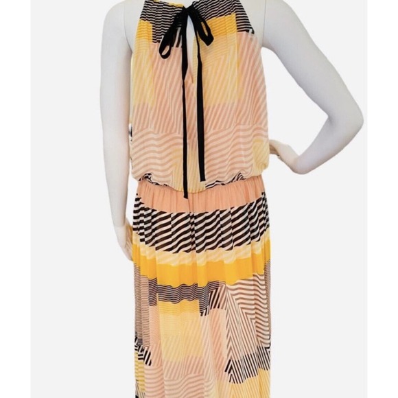 Vince Camuto Womens Maxi Tie Neck Halter Dress Size 8 Pullover Sleeveless Lined - Picture 2 of 11